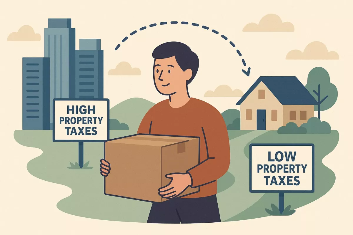 Relocating to Areas with Lower Property Taxes or Cost of Living